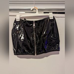 Large Glossy Black Laina Rauma Mini Skirt from LATEXXX Collection